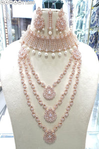 Bling Craft Rose Diamond Necklace Layer Set