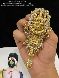 Antique Kundan Stone Hair Jada Billa